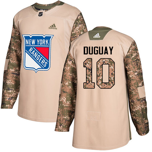 Adidas Rangers #10 Ron Duguay Camo Authentic Veterans Day Stitched NHL Jersey